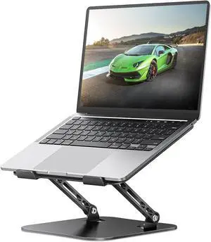 Laptop Stand Adjustable Computer Stand Sturdy Aluminum Laptop Stand for Desk Foldable Laptop Holder Portable Laptop Riser for 1116-inch Laptop Notebook Tablet and More Black
