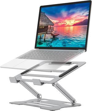 Laptop Tablet Stand Universal Adjustable Carbon Steel Laptop Computer Stand Ergonomic Foldable Portable Desktop Tray Cooling Holder Compatible with 10-15.6 Devices(Silver)