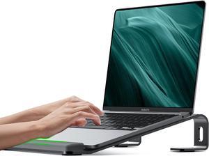 Ergonomic Laptop Stand for Desk Ergonomic Computer Stand with Wrist Rest Aluminum Portable Laptop Stands Holder Mount for MacBook Air Pro All 10-17 Laptop Black