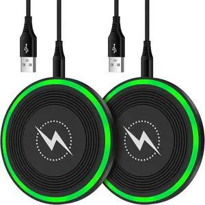 Wireless Charger Fast Charging Pad for  Galaxy S24 Plus/S25 Ultra/Z Fold 6/Flip 6/5/S24 Ultra/S23/S22/S21/S20/S10 2Pack 15W Wireless Android Charger Fast Charger Station for Pixel 9/8 Pro/8a/7