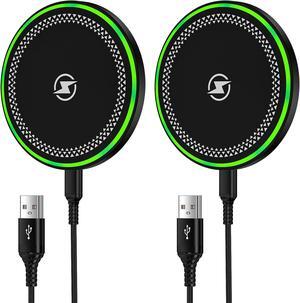 S25 Wireless Charger 2Packs Wireless Charger Pad for  Galaxy S25 Ultra S25+ S25 S24 Ultra S24 FE S23 15W Pixel 9 Pro Wireless Charger Station for Google Pixel 9 Pro XL 9 Pro Fold 8 Pro 7 Pro 6
