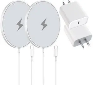 Magnetic Wireless Charger Fast  Mag-Safe Charger for iPhone 16 Pro Max/16 Pro/iPhone 15Pro Max/15 Plus/14/13/12/AirPods 3/2/Pro/Pro 2 Magnet Charging Pad Mag Safe Charger with Dual Charging Ports