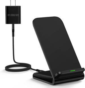 Wireless Charger Fast Charging Stand Wireless Android Desk Phone Charger Pad 15W for  Galaxy S24 S25 Ultra Plus S24FE S23FE S22 S21 Pixel 9 Pro iPhone 16/15 Pro Max with 18W Adapter