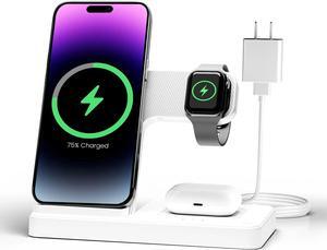 Wireless Charger Charging Station: 3 in 1 Charger Stand for  Multiple Devices Product for iPhone 16 15 14 Pro Max 13 12 11 for Watch 10 9 8 7 6 5 4 3 2 SE & Ultra for Airpods 4 3 2 Pro
