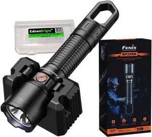 WF25RM 3000 Lumen Police Duty Flashlight/Blacklight Charging Cradle USB-C Rechargeable Battery and EdisonBright Charging Cable Carrier
