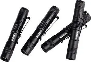 LED Mini Flashlight Bright Small Handheld Pocket Flashlights Tactical High Lumens Pen Light for Camping Outdoor Emergency 4 Pack(3.55Inch)