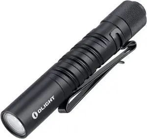 I3T EOS 180 Lumens Dual-Output Slim EDC Flashlight for Camping and Hiking Tail Switch Flash Light with AAA Battery (Black)