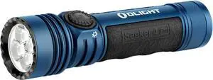 Seeker 4 Pro Rechargeable Flashlights 4600 Lumens High Powerful Bright Light with USB C Holster Waterproof IPX8 for Emergencies Camping Searching (Midnight Blue Cool White)