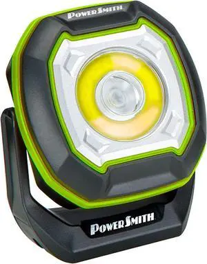 Work Light Rechargeable Flashlight 800 Lumen 180° Kickstand with Magnetic Base Hanging Hook and 1/4 Threaded Fitting for Tripod USB Output (PILF800S) Black