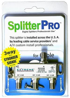 Digital Splitters Professionals Install Every Day Across The U. S. A. 3-Way Coaxial Cable Splitter 1 GHz for HDTV/4K/8K TV High Speed Internet (Not for Satellite Dish Connections)