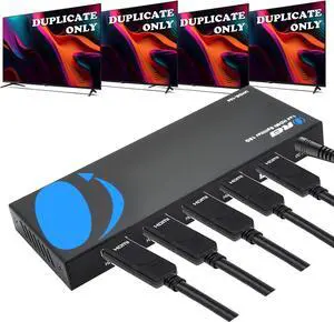 UltraHD 4K @ 60 Hz 1 X 4 HDMI Splitter 1 in 4 Out 4 Port 4: 8-Bit - HDMI 2.0 HDCP 2.0 18 Gbps EDID Duplicate / Mirror 4K Screens - UHDS-104