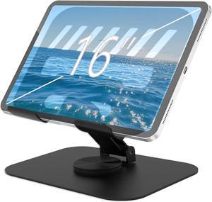 Metal Tablet Stand Adjustable 360° Rotation Tablet Holder Compatible with 4-16 Tablet Such as iPad Pro iPad Air iPad Mini Tab S10 Ultra Black