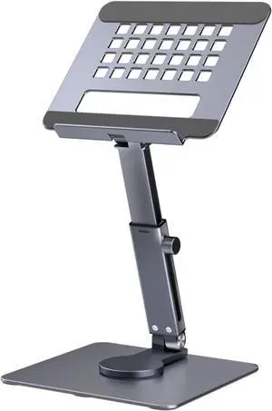 Aluminum Tablet Stand 360°Rotating Base Folding iPad Desk Stand Adjustable Tablet Stand for iPad Air 4/Mini iPad 10.2/9.7 Kindle E-Reader Fire and 4.7-13.5 Cell Phone & Tablets