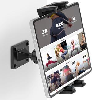 Tablet Wall Mount 360° Rotation Tablet Holder Stand Sturdy Metal Base Kitchen Wall Mount Compatible with iPad/iPhone/All 4.7-12.9 Inch Tablet and Smartphones