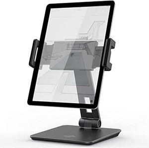 Tablet Stand Tightness Adjustable Aluminum Alloy Tablet Stand for Desk 360° Swivel Foldable Tablets Stands Dock for 4-14Tablets/Phone iPad Series  Galaxy Tabs Kindle Fire Etc.