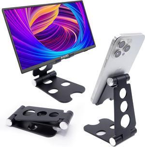 Aluminum Alloy Tablet Stand for Portable Monitor Up to 16 Foldable iPad Stand Holder Adjustable Computer Office Desk Accessories for Kindle Switch iPad Pro/Air/Mini iPhone Pro/Max/Plus