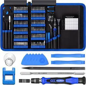 Precision Screwdriver Set Unamela 139 in 1 Computer Repair Tool Kit Magnetic Screwdriver Kit with 120 Bits Compatible for PC Building Laptop MacBook Tablet iPhone PS4 Xbox Game Console