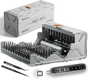 180 in 1 Electric Screwdriver Set Power Screwdriver Precision Screwdriver Set 3 Torque Modes with 162 Magnetic Precision Bits Screwdriver it for Phone Camera Computer Watch Laptop Drones