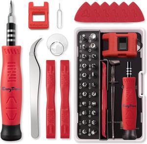 Small Precision Computer Screwdriver Set: 35IN1 Mini Screwdriver Repair Tool Kit with 22 Magnetic Drill Bits Magnetizer Suitable for PC Phone Camera Laptop PS4 PS5 and Watch