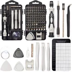 Precision Screwdriver Set SHARDEN 122 in 1 Electronics Magnetic Repair Tool Kit with Case for Repair Computer iPhone PC Cellphone Laptop Nintendo PS4 Game Console Watch Glasses etc (Grey)