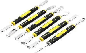 6PCS Dual Ends Metal Spudger Professional Electronics Repair Opening Tool Anti-Static Opening Pry Tool Repair Kit Non-Abrasive Pry Tool Kit for Phone Laptops Computer Tablet