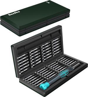 Mini Screwdriver Set Electronics Tool Kit 49 in 1 Professional Magnetic Precision Repair Tool Kit for Computer Phone Laptop MacBook Tablet PC PS5 Game Console Watch Glasses (Green)