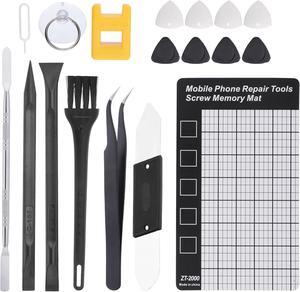 18 and 1(Type A) Spudger Crowbars Opening Pry Tool Set Curved Pry Blade Electronics Repair Tools Kit for Cellphone Laptop PC Tablet