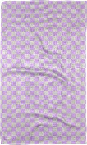 Kitchen Towels - Quick Dry Microfiber Cloth Dish Towels for Kitchen Drying - Premium Quick Dry Towel (Lilac Checkin 1-Pack)