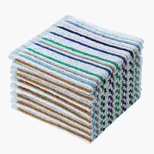Kitchen Dishcloths for Washing Dishes Ultra Absorbent Dish Rags Cotton Cleaning Cloths Pack of 8 12x12 Inches