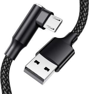 Micro USB 90 Degree Cable [2 Pack 10FT] for Fire 7 HD8  Tablets Galaxy S7 S6 Edge J8 J7 Xbox One PS4 Controllers Camera and More C Right Angled Micro USB Charging Cable