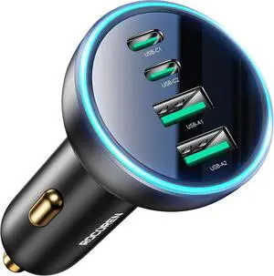 70W USB C Car Charger 4-Port PD Super Fast Charging Type C Car Charger for Multiple Devices Cigarette Lighter Adapter USBC Phone Adapter for iPhone 16/16e/15 Pro Max  S25/S24 Piexl