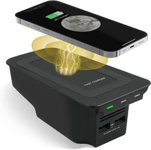 Car Wireless Phone Charger for Volvo 2017-2022 XC90 XC60 S90 S60 V90 V60 2023 2022 2021 2020 2019 2018 2017 Center Console Accessories Charging Pad