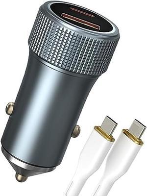 Car Charger 40W USB C Fast Charging Adapter Compatible iPhone Type C Car Charger with Cigarette Lighter Plug Automobile Chargers for Cell Phone Car USB Charger Multi Port