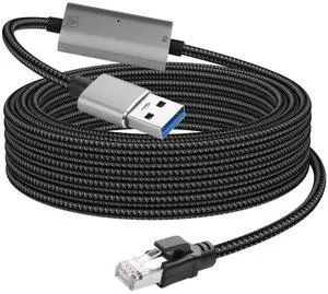 USB A to Ethernet Cable 6.5 FT, Gigabit RJ45 LAN to Type A Adapter, Directly Connected Cat Network Cable Converter to Type A Cable Compatible for Laptop, Desktop PC, Switch, TV Box USB A to Ethernet Cable 6.5 FT, Gigabit RJ45 LAN to Type A Adapter, Directly Connected Cat Network Cable Converter to Type A Cable Compatible for Laptop, Desktop PC, Switch, TV Box