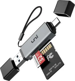 SD Card Reader High-Speed USB C to Micro SD Card Adapter USB 3.0 Dual Slots Memory Card Reader for SD/Micro SD/SDHC/SDXC/MMC Compatible with MacBook Pro/Air Chromebook Android Galaxy