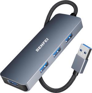 USB 3.0 Hub 4 Ports USB A Splitter Ultra-Slim Expander for Mouse Keyboard Flash Drive U Disk Printer Compatible with Laptop Desktop PC Xbox PS5 and More