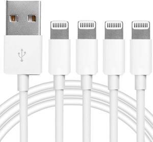 4Pack [ MFi Certified] Charger Lightning to USB Charging Cable 6FT Cord Compatible iPhone 14/13/12/11 Pro/11/XS MAX/XR/8/7/6s Plus iPad Pro/Air/Mini iPod Touch