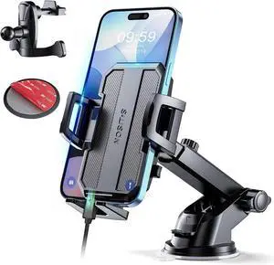 2026 Upgraded Vacuum Magnetic Car Phone Holder for Magsafe [78+LBS Strongest Suction & 2400gf Strongest Magnetic] 360 Adjustable Car Phone Mount for Your Car/Gym/Mirror/Shower for iPhone & Android