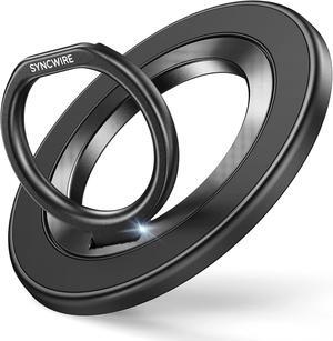 Upgraded Magnetic Phone Ring Holder for MagSafe Magnetic Cell Phone Grip Stand Finger Ring Kickstand Two-Sided Magnetic Compatible with iPhone 16 Pro Max 15 14 13 12 MagSafe Accessories