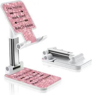 Desk Cell Phone Stand - Adjustable Angle-iPad Holder Universal Compatible Phone Holder for Desk