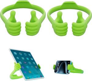 Thumbs Up 2 Pack Tablet Stand Tablet Display Stands Holder for Desktop Tablet Stand Compatible with iPad Series  Galaxy Tabs iPhone Pro Max Universal Cute 2 Pack of Green