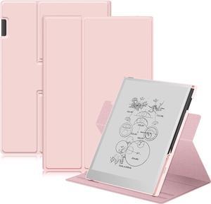 Case Compatible with Remarkable Paper Pro 11.8 Paper Tablet 2024 Released 360 Degree Rotating Stand Cover with Pen Holder Pink
