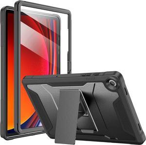 Case for  Galaxy Tab A9 Plus 2023 with Built-in Screen Protector and Kickstand Rugged Full Body Protective Cover for Galaxy Tab A9+ 11 Inch Tablet [SM-X210/X216/X218] Black