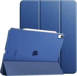 Case for iPad Air 13 Inch (M3/M2-2025/2024) Slim Stand Cover for iPad Air 13-inch Support Touch ID Auto Wake/Sleep Smart Shell with Translucent Back Navy Blue