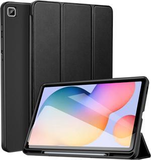 for Galaxy Tab S6 Lite 10.4 inch Case 2024/2022/2020 with Pen Holder Auto Wake/Sleep Trifold Stand Folio Cover for  Galaxy S6 Lite Tablet (SM-P625/P620/P619/P615/P613/P610) Black