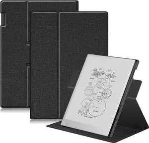 Case Compatible with Remarkable Paper Pro 11.8 Paper Tablet 2024 Released 360 Degree Rotating Stand Cover with Pen Holder Black