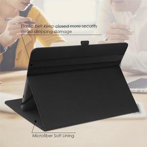Universal 9 9.7 10.1 10.2 10.5 10.9 11 Tablet Case Protective Cover Stand Folio Case for 9-11 Inch Tablet Tablet Case Cover with Pen Holder for iPad  Other Tablet-Black