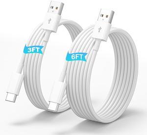 Carplay Cable 3FT+6FT for iPhone 15/16 15 Pro Max/15 Plus USB A to USB C Cable for Carplay USB C Cord iPad 10th iPad Pro 12.9/11 iPad Air 5/4th Charger Cable for Carplay USB C Cord
