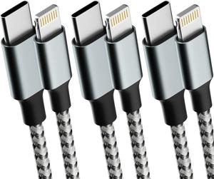 USB C to Light-ning Cable(3FT/6FT/10FT 3Pack)[MFi Certified] iPhone Charger Cord Fast Charging Type C to Light-ning Cable Compatible with iPhone 14 13 12 11 Pro Max X XS XR 8 7 6s Plus SE