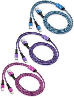 iPhone Charger Cable (USB to Lightning&USB-C 2-1)
